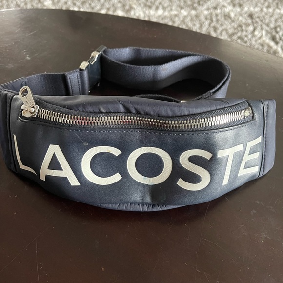 Lacoste Bags Lacoste Mens Signature Leather Zip Fanny Pack Poshmark